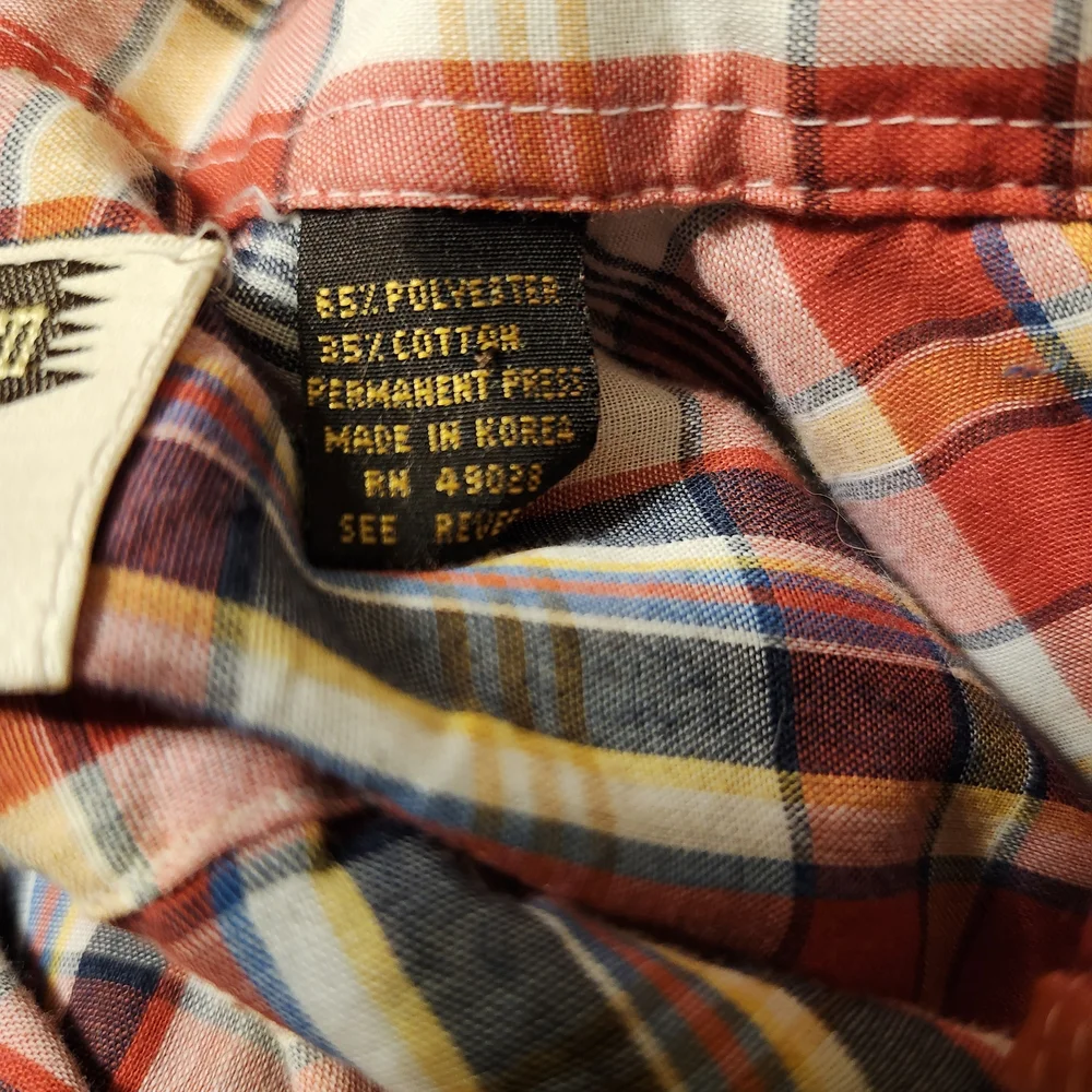 Youngbloods Authenis Western Red and Blue Plaid Button Down Shirt - Picture 10 of 10